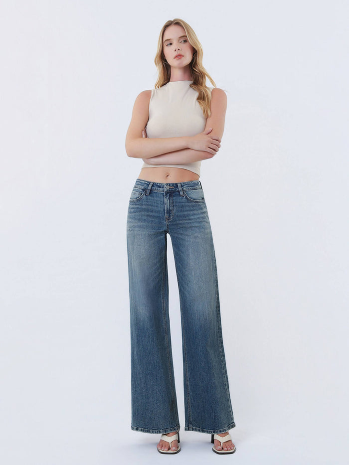 Odette Mid-Rise Wide Leg Jeans