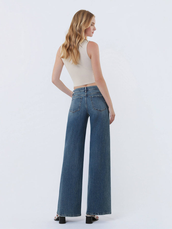 Odette Mid-Rise Wide Leg Jeans