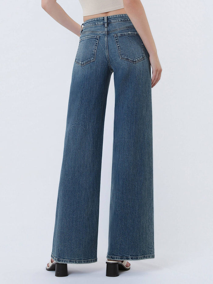 Odette Mid-Rise Wide Leg Jeans