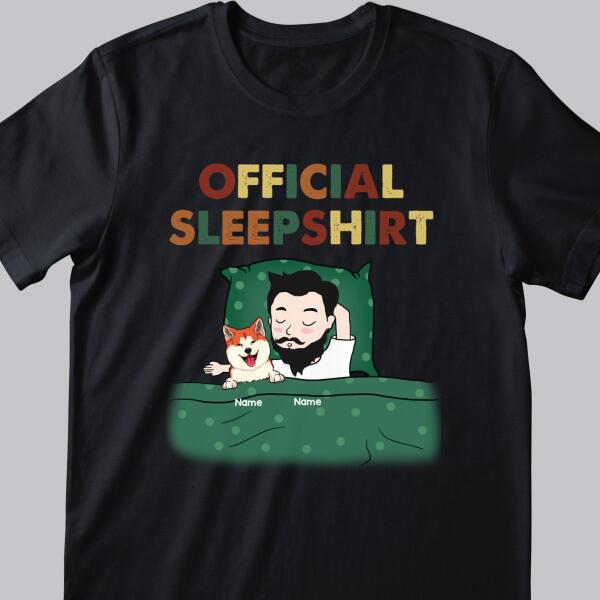 Official Sleepshirt, Man & Dog, Personalized Dog Breeds T-shirt, Gift For Him, T-shirt For Dog Lovers