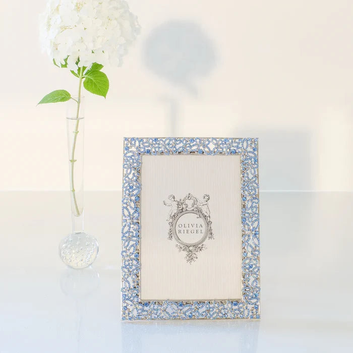 Olivia Riegel Papillon with Sapphire Crystals Frame