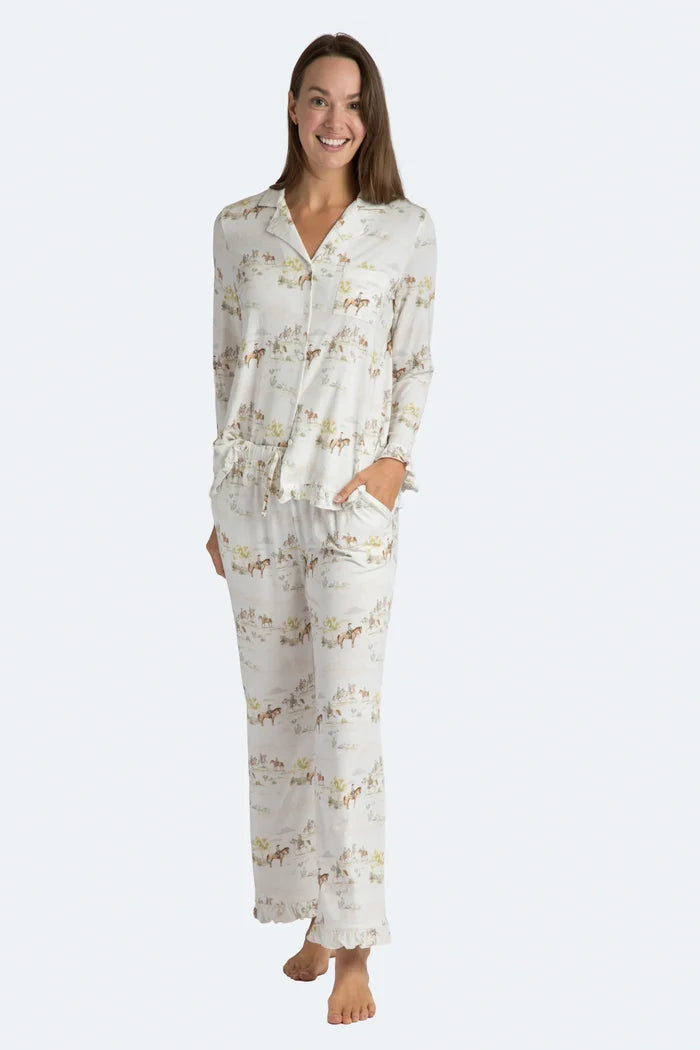 Pastel Prairie Modal Full PJ Set - Western Print PJs