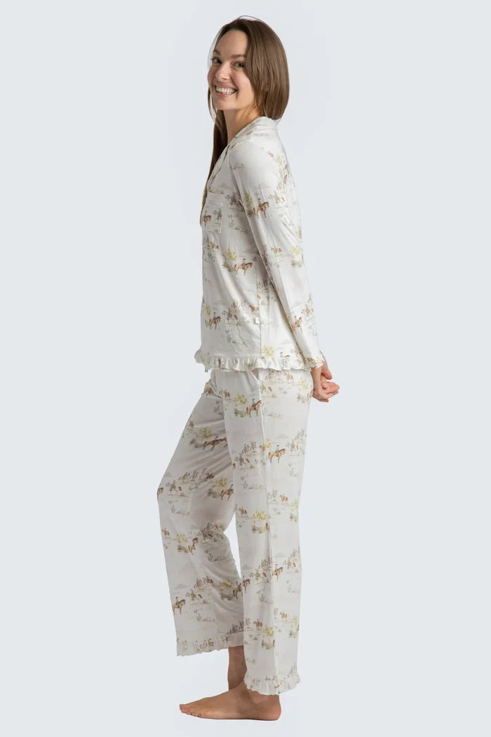 Pastel Prairie Modal Full PJ Set - Western Print PJs
