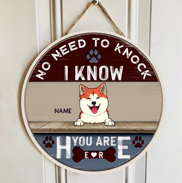 Pawzity No Need To Knock Welcome Door Signs, Gifts For Dog Lovers, We Know You Are Here , Dog Mom Gifts