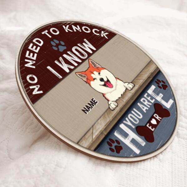 Pawzity No Need To Knock Welcome Door Signs, Gifts For Dog Lovers, We Know You Are Here , Dog Mom Gifts