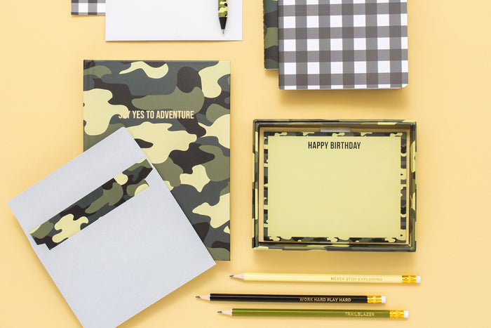 Pencil Set - Motivational - Camo - 5 Piece Set