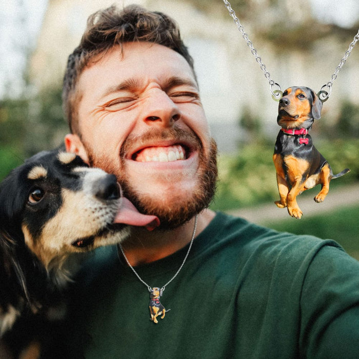 Personalized Coloured Pet's Photo Necklace Necklace MelodyNecklace