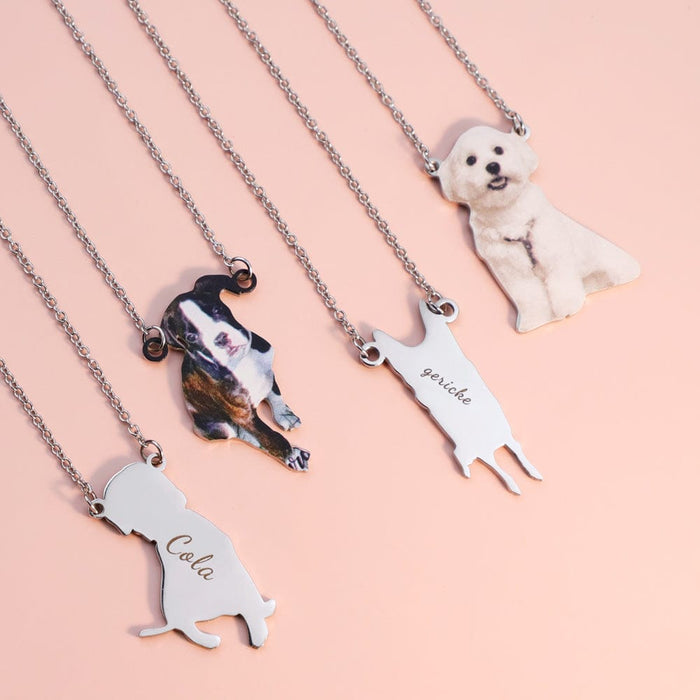 Personalized Coloured Pet's Photo Necklace Necklace MelodyNecklace