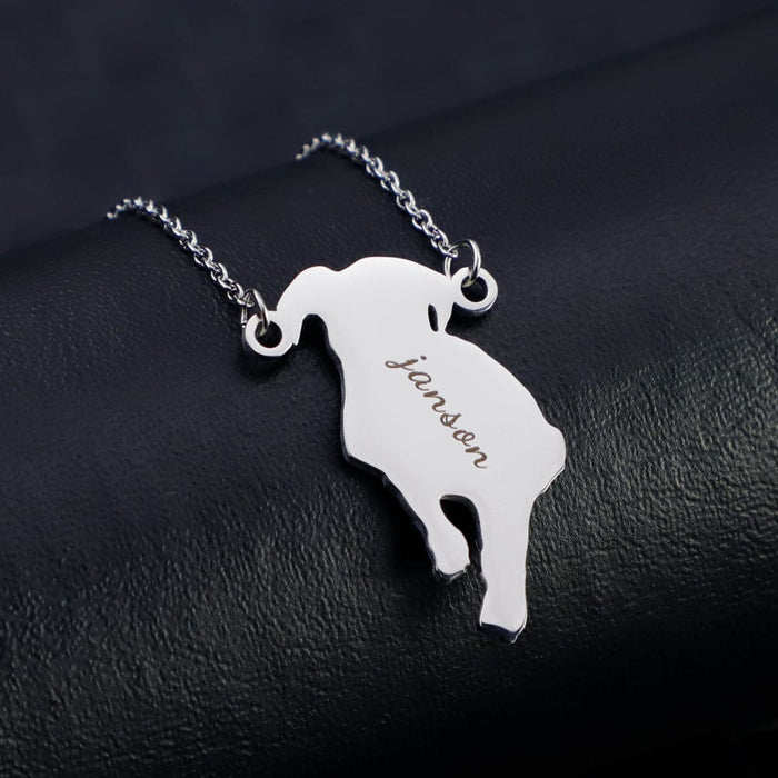 Personalized Coloured Pet's Photo Necklace Necklace MelodyNecklace