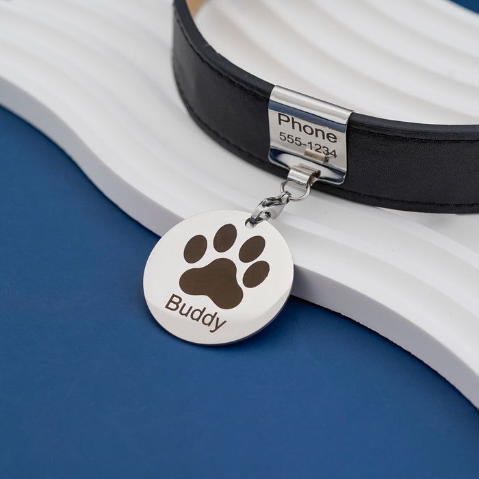 Personalized Dog Collar Engraved Custom Address or Phone Number Prevent Loss