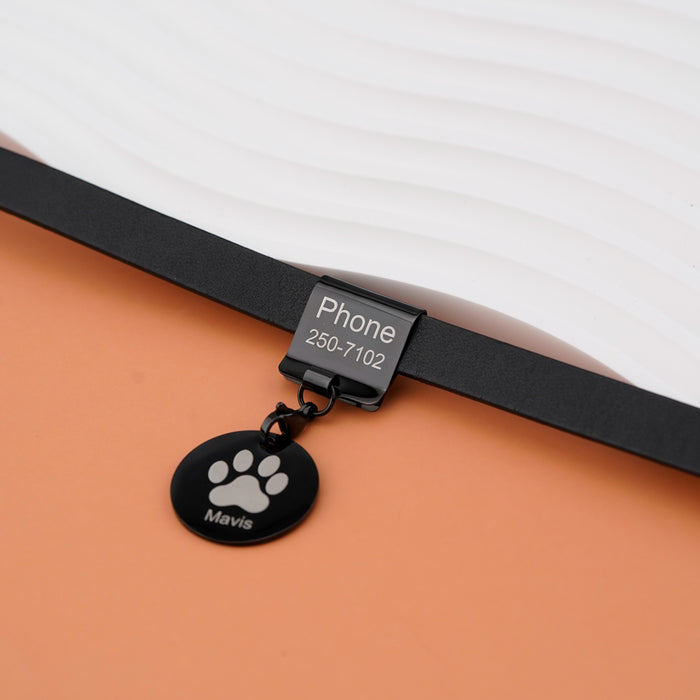 Personalized Dog Collar Engraved Custom Address or Phone Number Prevent Loss