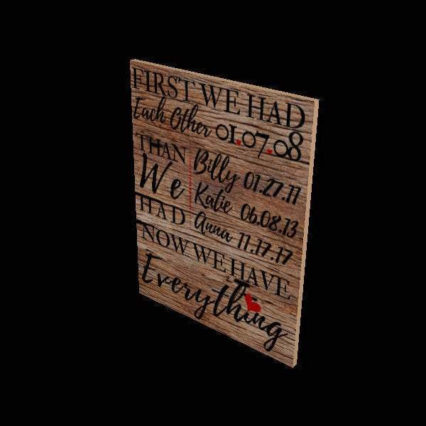 Personalized Family wall art  First We Had Each Other Then We Had You Family wall art Poster