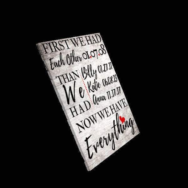 Personalized Family wall art  First We Had Each Other Then We Had You Family wall art Poster