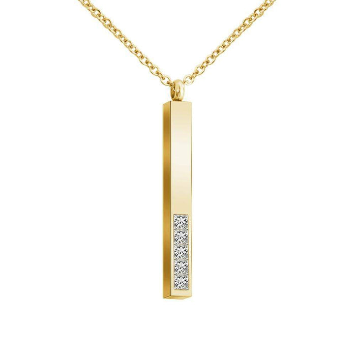 Christmas Gift Personalized Fashion Diamond 3D necklace Gold Mom Necklace MelodyNecklace
