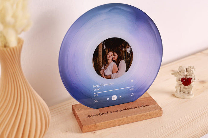 Personalized Record with Photo - Acrylic Song Plaque with NFC