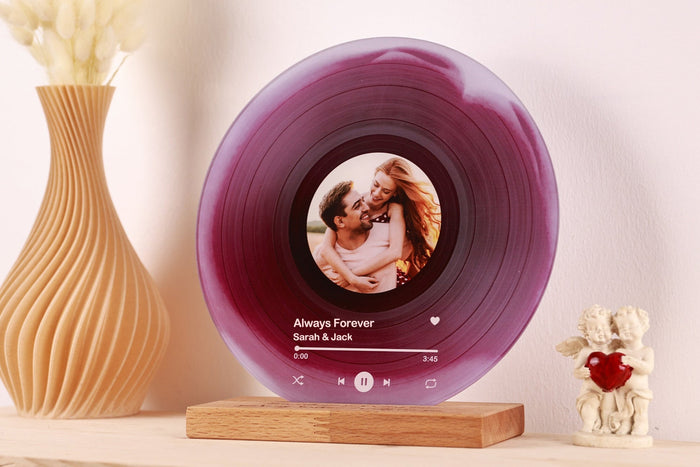 Personalized Record with Photo - Acrylic Song Plaque with NFC