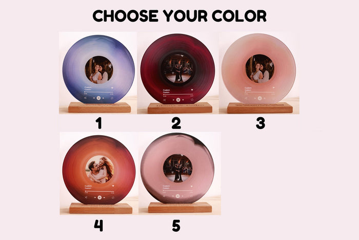 Personalized Record with Photo - Acrylic Song Plaque with NFC