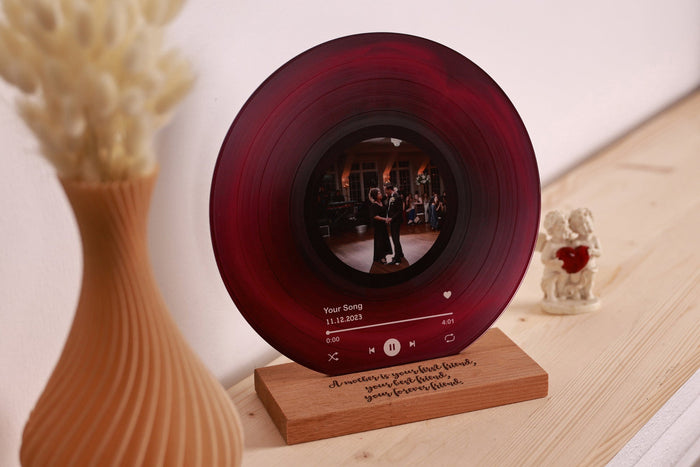 Personalized Record with Photo - Acrylic Song Plaque with NFC