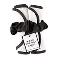 Plush Face Cloth - White with Black Trim