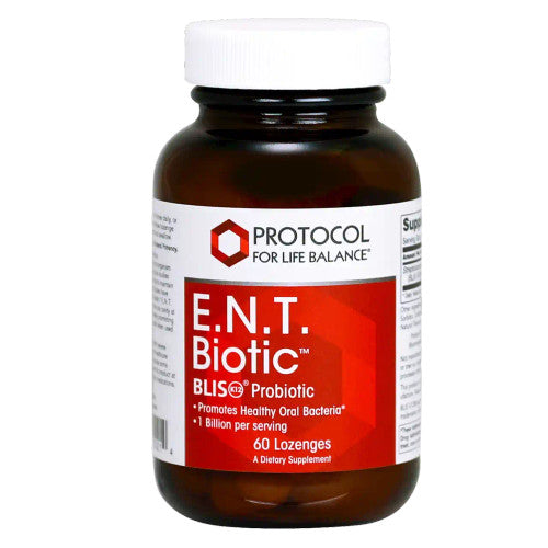Protocol For Life Balance E.N.T. Biotic BLIS K12 - 60Loz - Supplement Facts panel