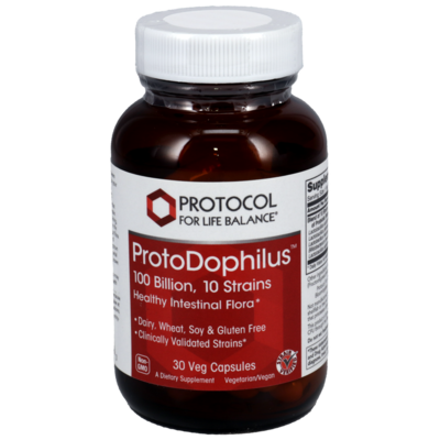 Protocol for Life Balance ProtoDophilus 100 Billion 10 Strains 30 Vcaps - P2931 - Supplement Facts panel