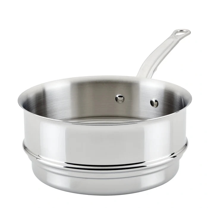 Stainless steel Steamer on a white background