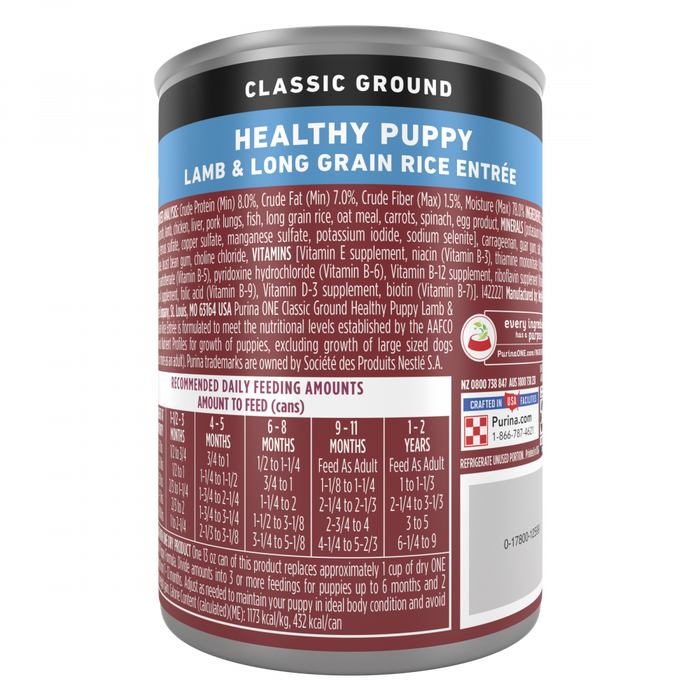Purina One Healthy Puppy Ground Lamb and Rice Wet Puppy Food