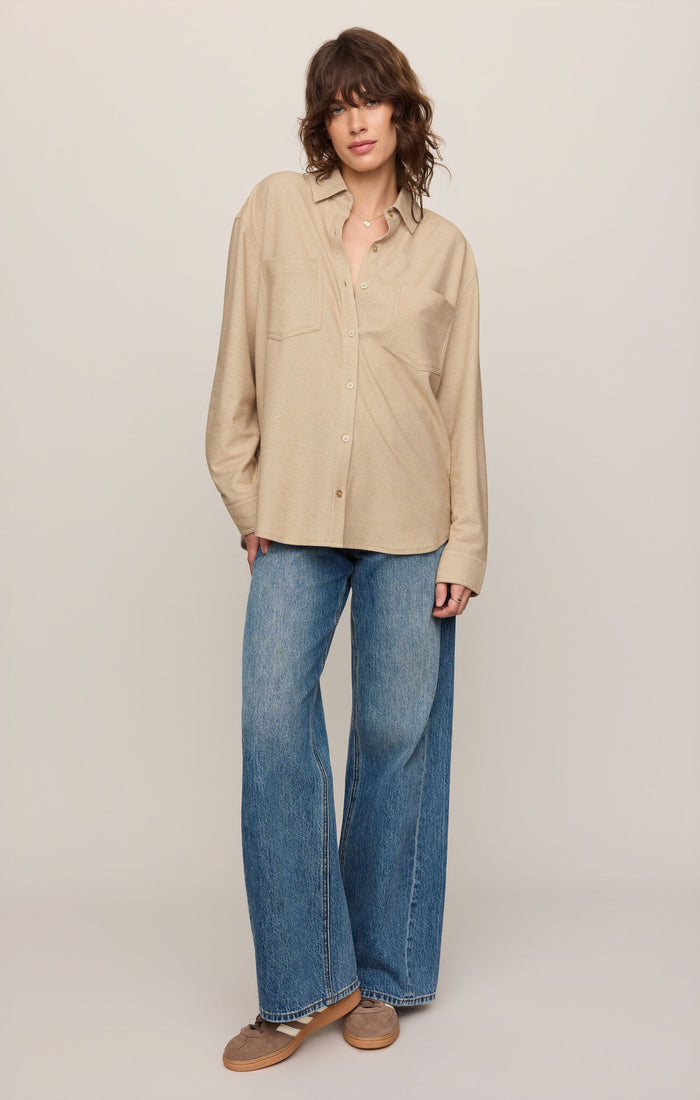 Reese Button Up Top - Light Toffee by Z Supply