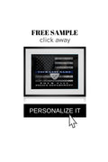 Retirement Police officer gift Customized Thin Blue line Flag Police officer gift