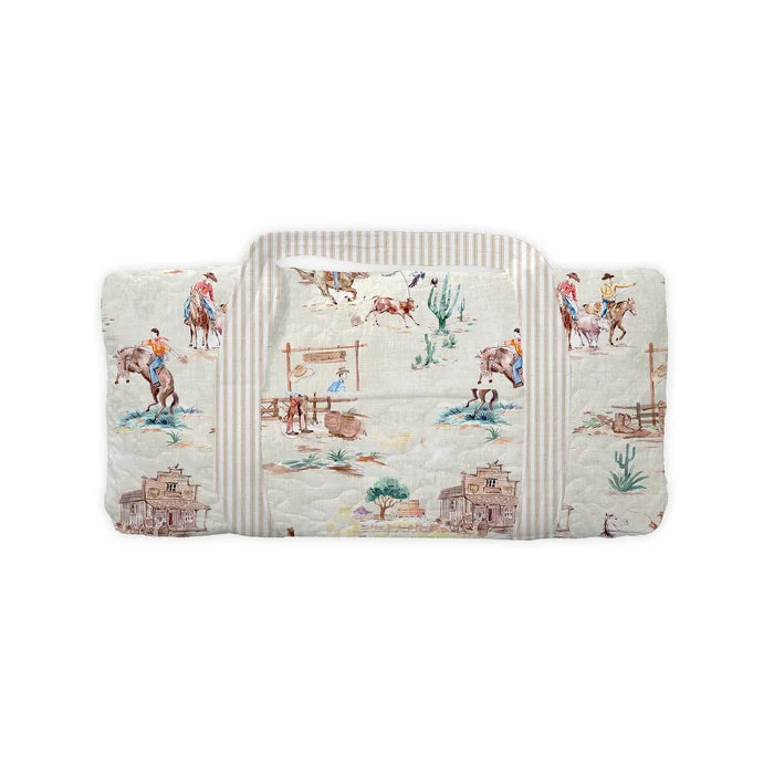 Retro Cowboy Quilted Duffle Bag