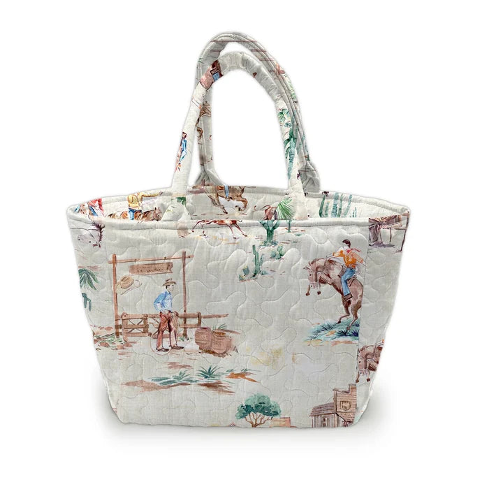 Retro Cowboy Quilted Handbag