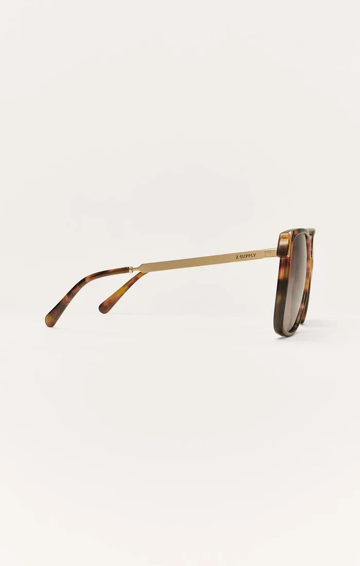 Riviera Brown Tortoise-Gradient Polarized Sunglasses by Z Supply
