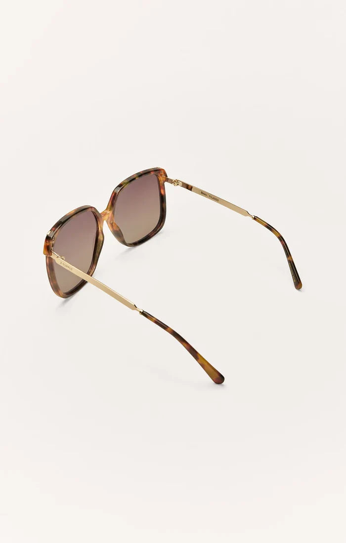 Riviera Brown Tortoise-Gradient Polarized Sunglasses by Z Supply