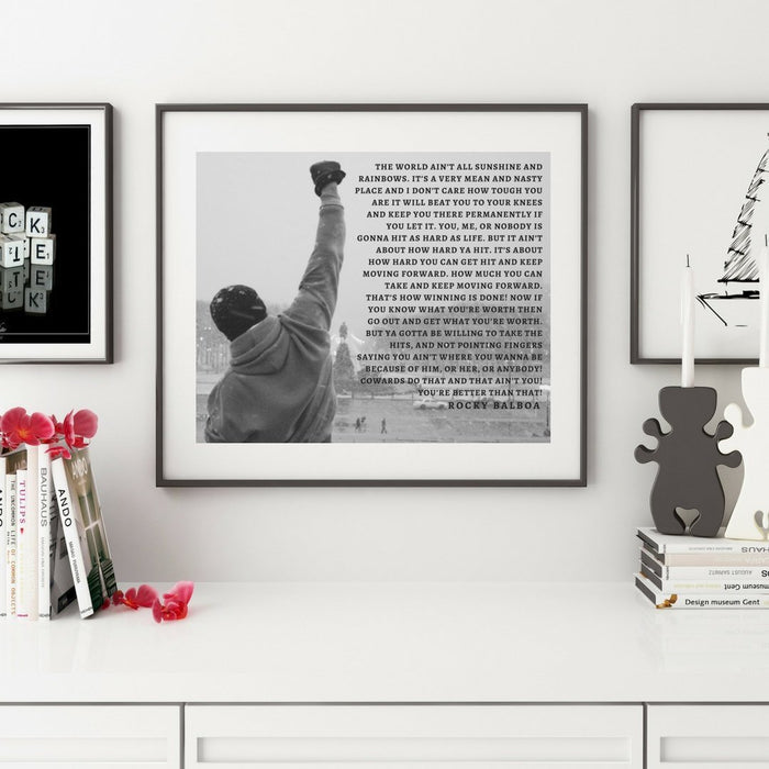 Rocky Balboa poster Rocky Balboa Inspiration poster Balboa Rocky quote Canvas print for wall art