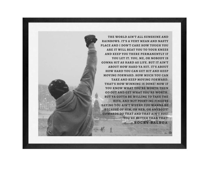 Rocky Balboa poster Rocky Balboa Inspiration poster Balboa Rocky quote Canvas print for wall art
