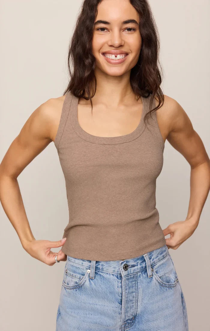 Rowe Scoop Tank - Heather Ash