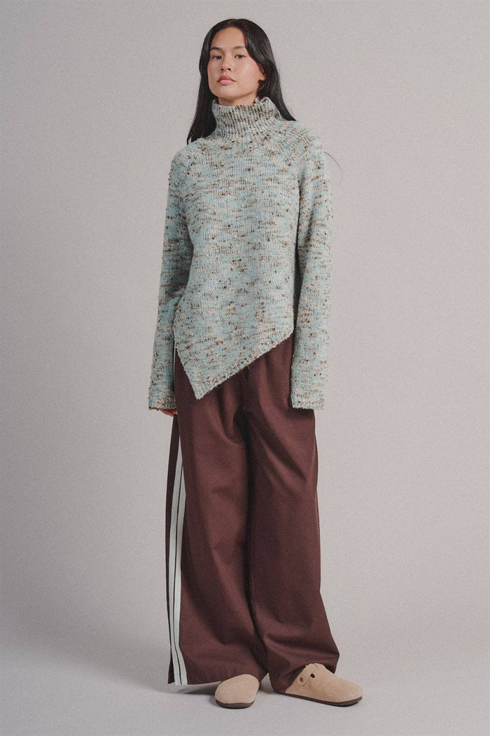 Roxy Chocolate Brown Wide Leg Stripe Pants