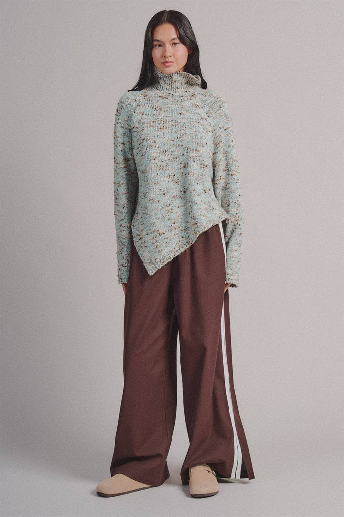 Roxy Chocolate Brown Wide Leg Stripe Pants