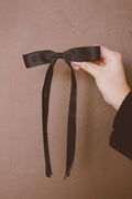 Satin Ribbon Long Bow Clip - Multiple Colors