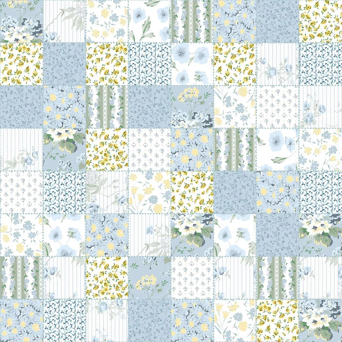 Scarlette Patchwork Blue Quilted Garment Bag