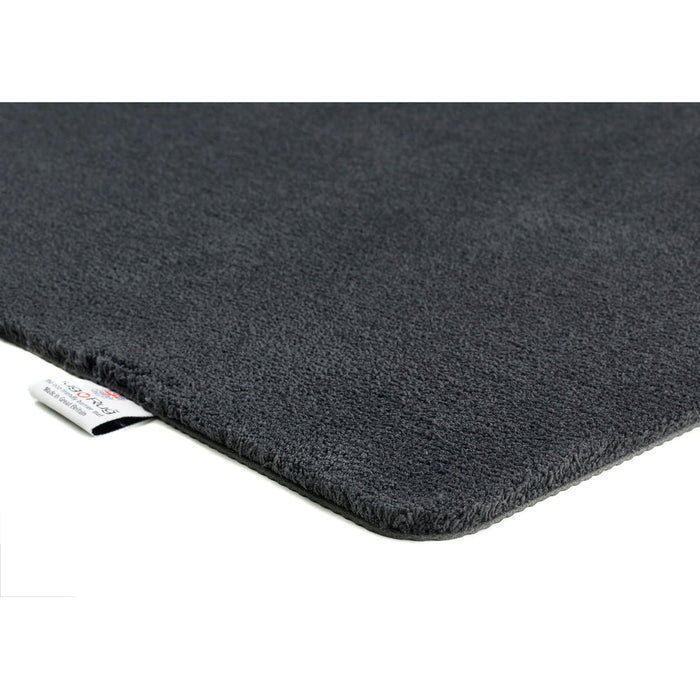 Sense Charcoal Washable Runner- a 100% recycled polyester runner in a solid dark grey.