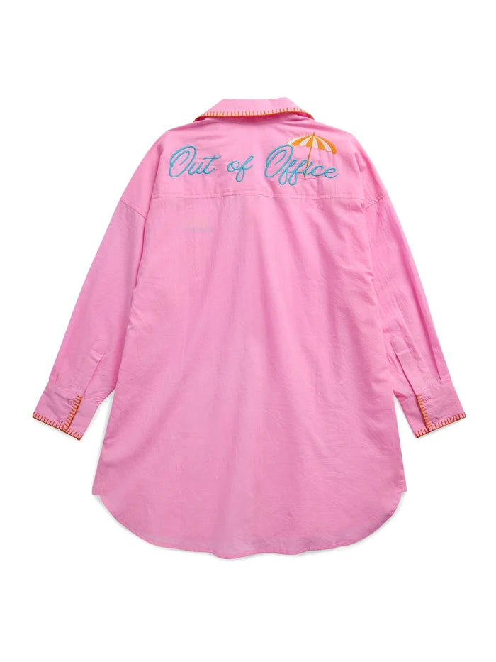 Shiraleah "Vacay/Out of Office" Cover-Up Shirt