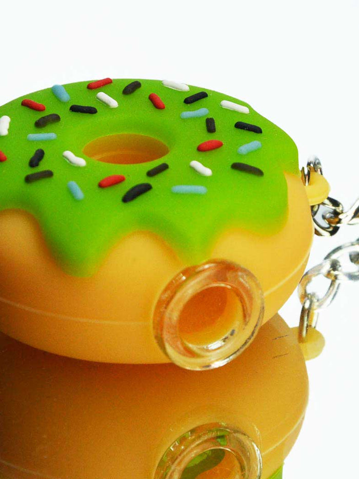 Silicone Donut Pipe Keychain
