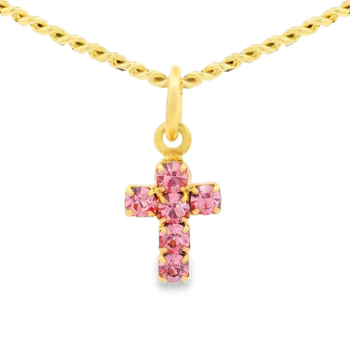SINGLE MINI CROSS NECKLACE by TOVA