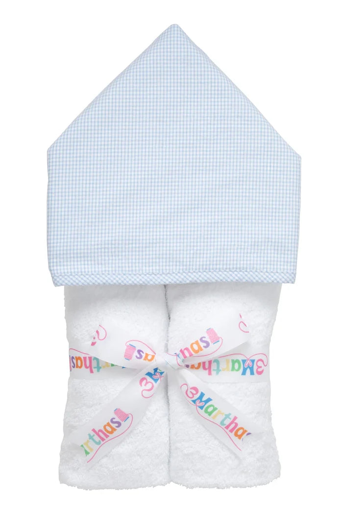 Small Check Everykid Towel, Blue
