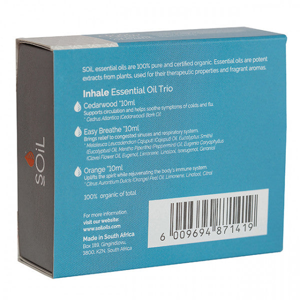 SOiL Inhale Essential Oil Trio