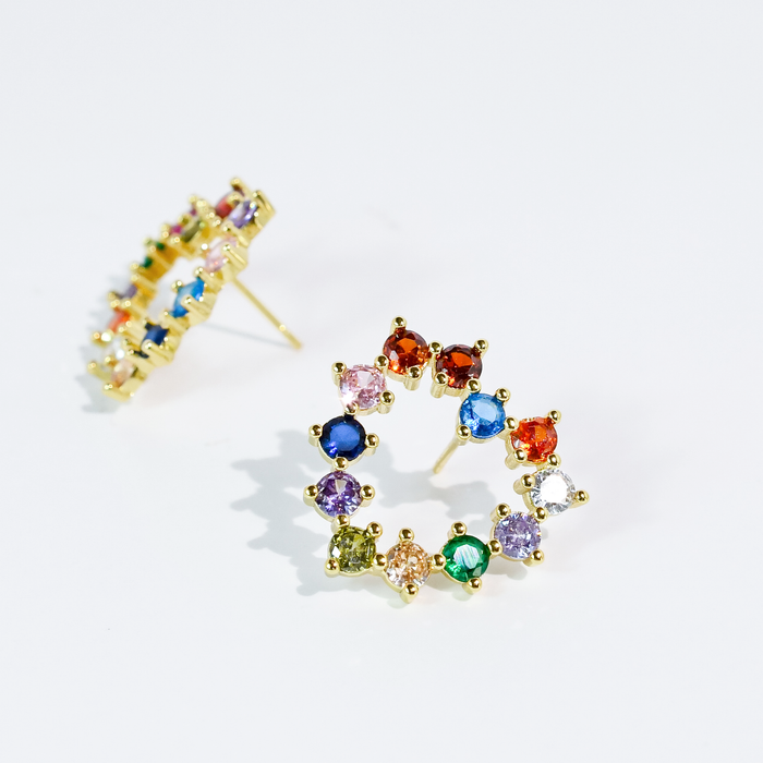 Sparkle Multi Heart Stud