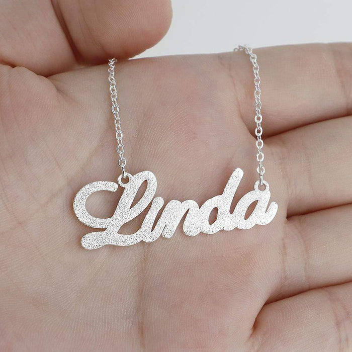 Sparkling Diamond Personlized Name Necklace Silver plated / Without Diamond Sparkling Necklace MelodyNecklace