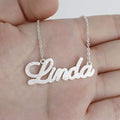 Sparkling Diamond Personlized Name Necklace Silver plated / Without Diamond Sparkling Necklace MelodyNecklace