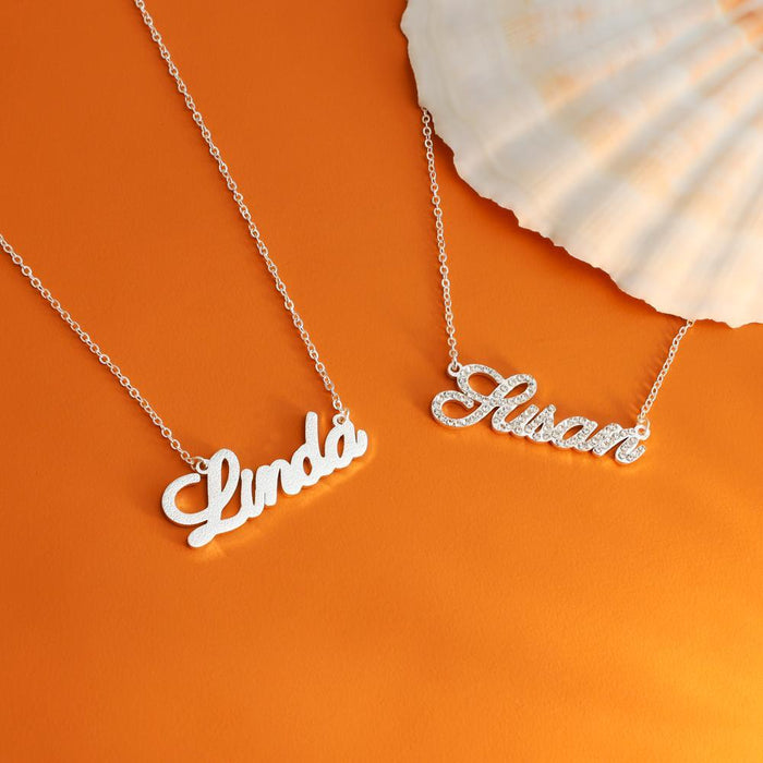 Sparkling Diamond Personlized Name Necklace Sparkling Necklace MelodyNecklace